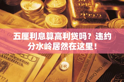济南五厘利息算高利贷吗？违约分水岭居然在这里！