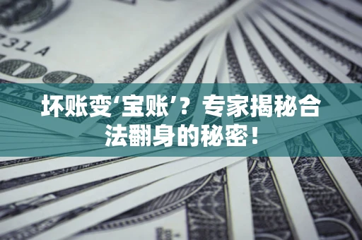 济南坏账变‘宝账’？专家揭秘合法翻身的秘密！